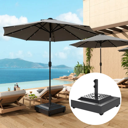 Outdoor Umbrella Base With Wheels, Heavy Duty, Black Umbrella Bases at Gallery Canada