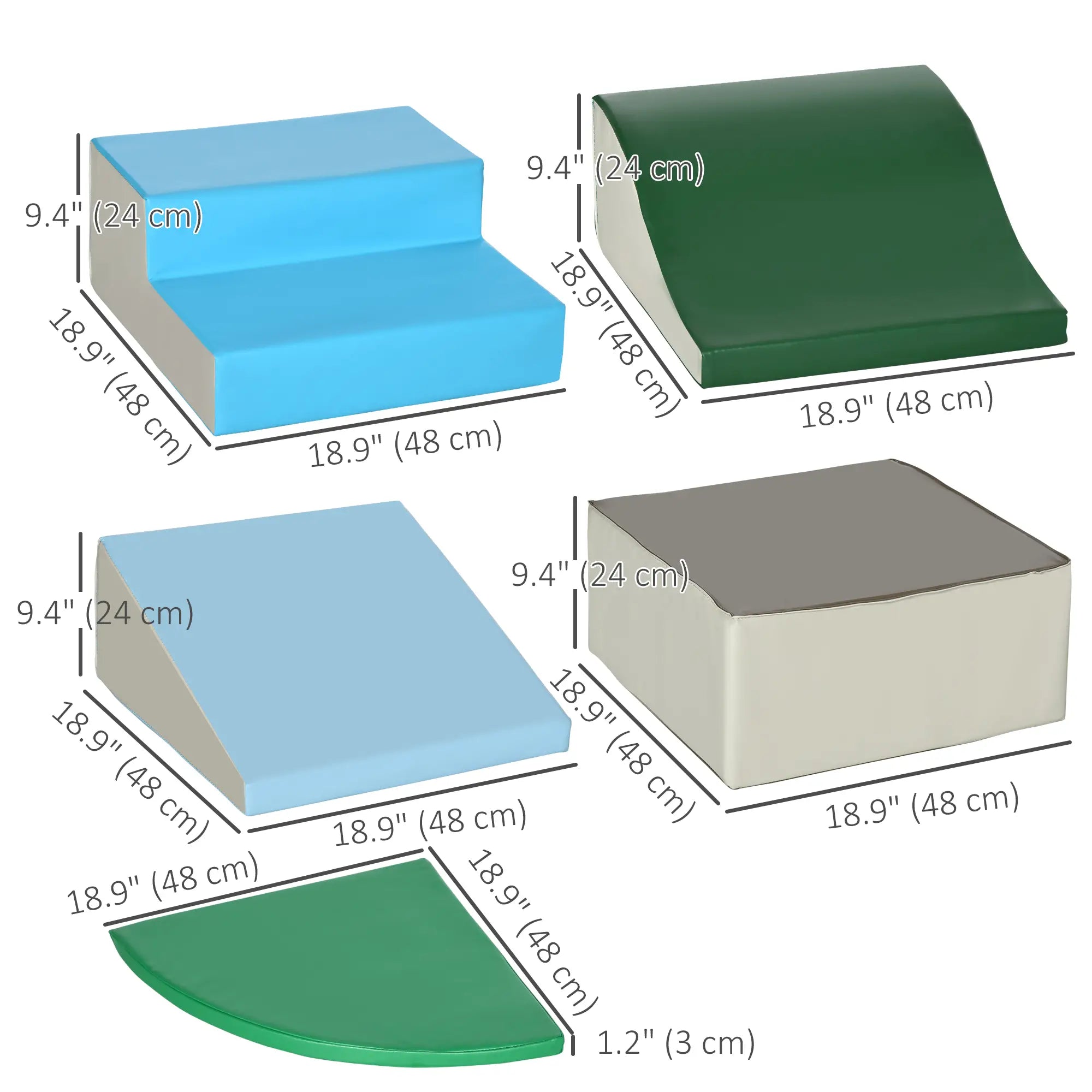 6-Piece Soft Play Set, 12-36 Months, Green, Blue Toy Playsets at Gallery Canada