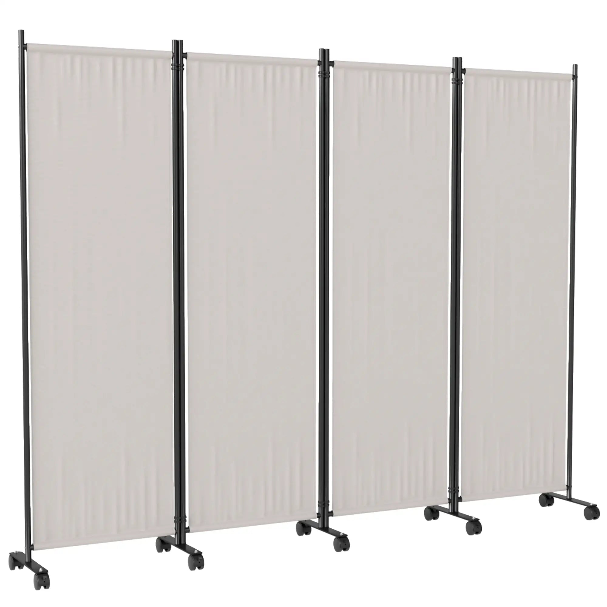 Folding Room Divider with Wheels, Privacy Screen, 5.6ft Tall Side Awnings at Gallery Canada