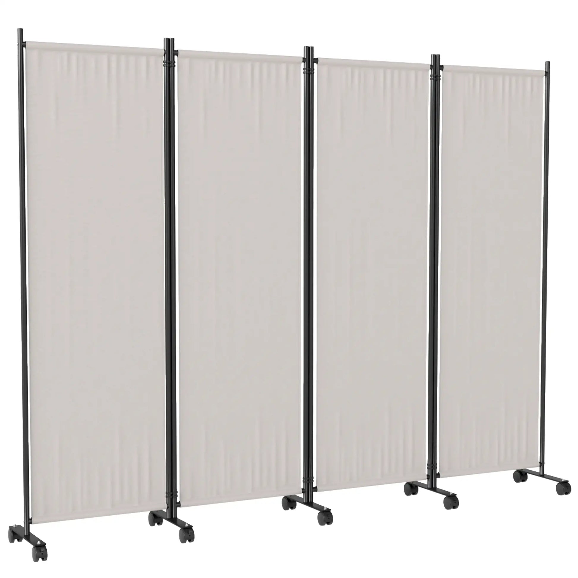 Folding Room Divider with Wheels, Privacy Screen, 5.6ft Tall Side Awnings at Gallery Canada