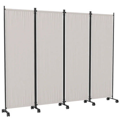 Folding Room Divider with Wheels, Privacy Screen, 5.6ft Tall Side Awnings at Gallery Canada