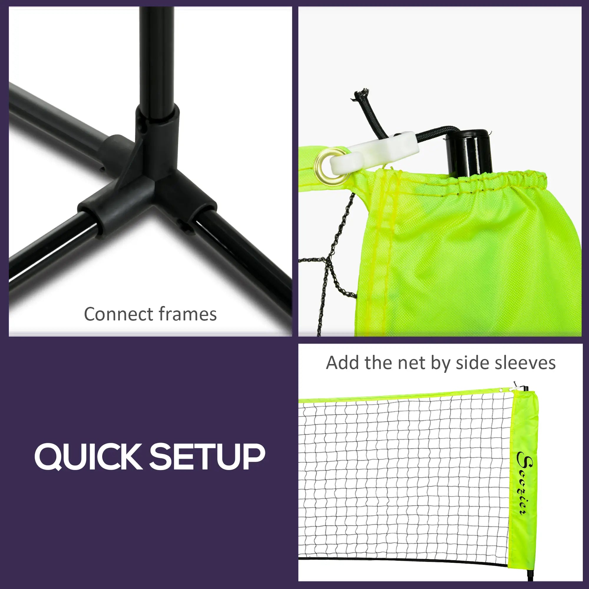 14ft Badminton Net, Height Adjustable, Carry Bag, Yellow Badminton at Gallery Canada