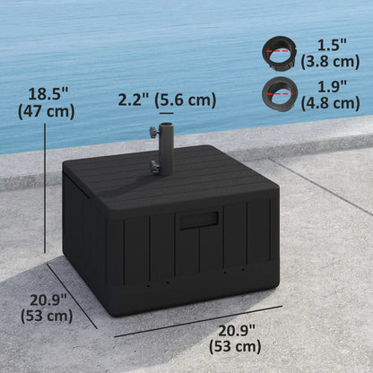 Outdoor Umbrella Base with Wheels, Holds 176lbs Stand or 110lbs Water, Black Umbrella Bases at Gallery Canada