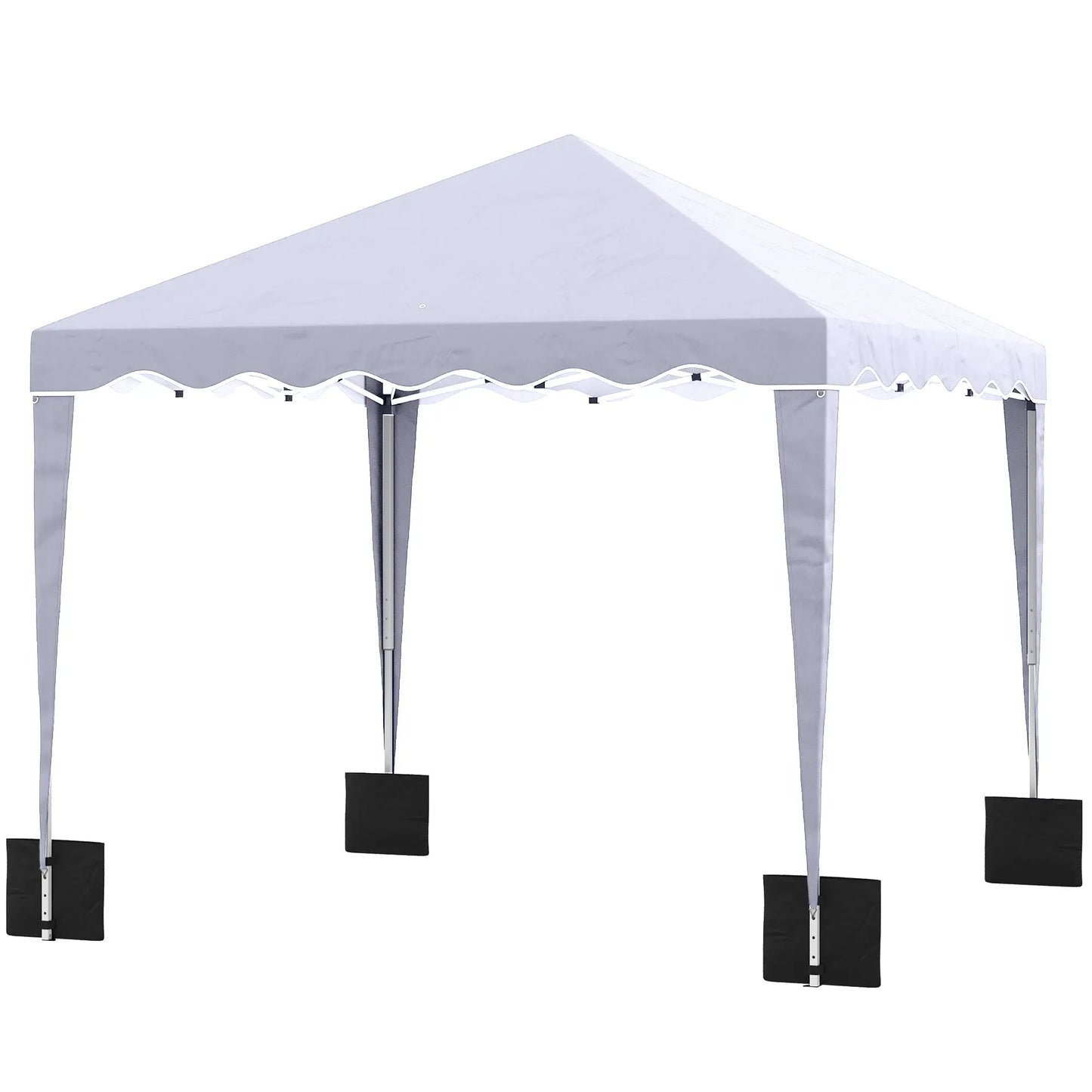 10' x 10' Pop Up Canopy Tent, Adjustable Height, Carry Bag, White Pop Up Canopies at Gallery Canada