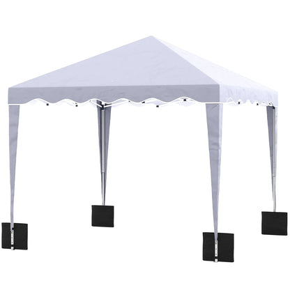 10' x 10' Pop Up Canopy Tent, Adjustable Height, Carry Bag, White Pop Up Canopies at Gallery Canada