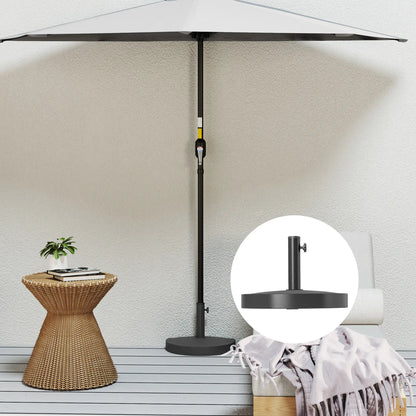 20 lbs Resin Half Parasol Base, Outdoor Umbrella Stand, Black Umbrella Bases at Gallery Canada