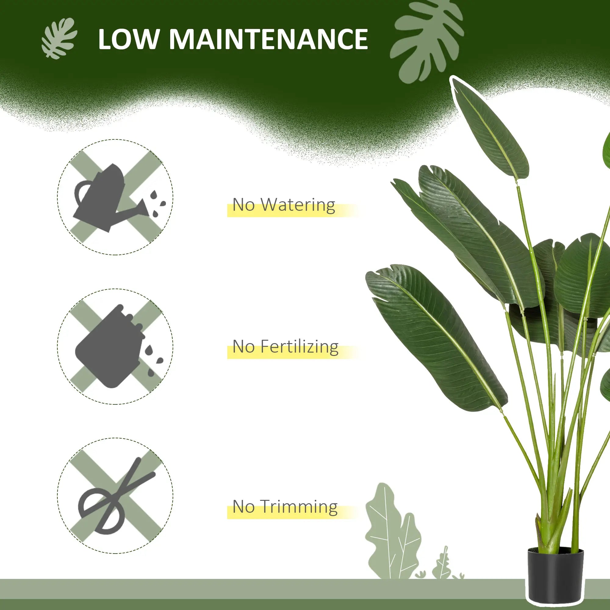 5FT Artificial Banana Tree, Faux Plant in Nursery Pot, Indoor Outdoor Decor Artificial Trees at Gallery Canada