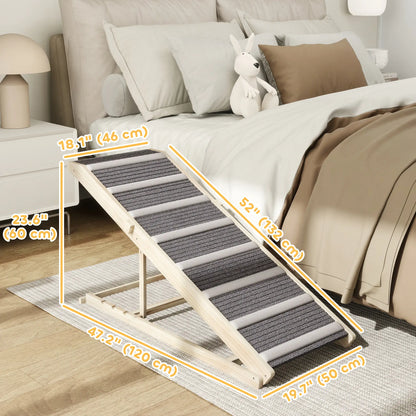 Foldable Dog Ramp For Couch, 4 Adjustable Height 16" to 23.5" Dog Stairs at Gallery Canada