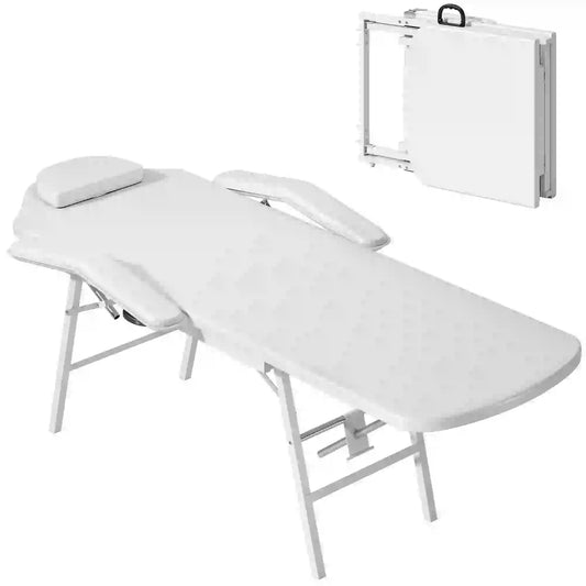 Portable Foldable Massage Table, White Portable Massage Tables White at Gallery Canada