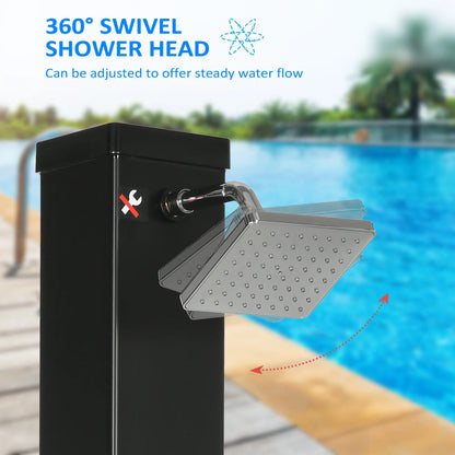 10.6 Gallon Solar Heated Shower, Temperature Adjustment, Foot Shower Outdoor Swimming Pools & Hot Tubs at Gallery Canada