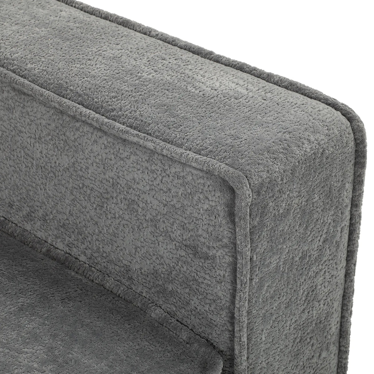 3 Seater Sofa, Thick Cushion, Grey, 2 Pillows, Side Pockets 3-Seater Sofas at Gallery Canada