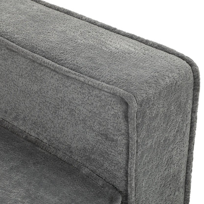 3 Seater Sofa, Thick Cushion, Grey, 2 Pillows, Side Pockets 3-Seater Sofas at Gallery Canada