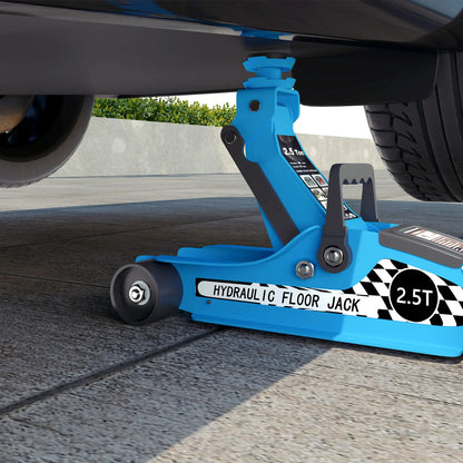 Hydraulic Racing Floor Jack, 3.1"-14.1" Lifting Range, 2.5 Ton Capacity, Blue Automotive at Gallery Canada