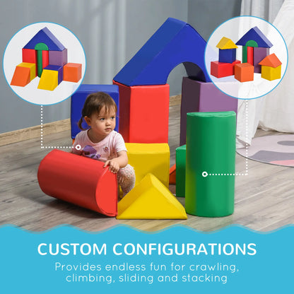 11 Piece Soft Play Blocks, Kids Climb Crawl Gym, Foam Building, Light Color Baby Gym & Playmats at Gallery Canada