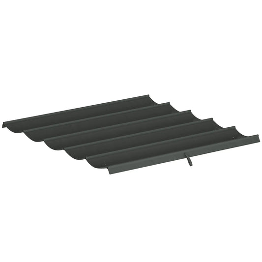 Retractable Pergola Canopy Replacement, 10' x 10', Dark Grey Gazebo Canopy Replacement Dark Grey at Gallery Canada