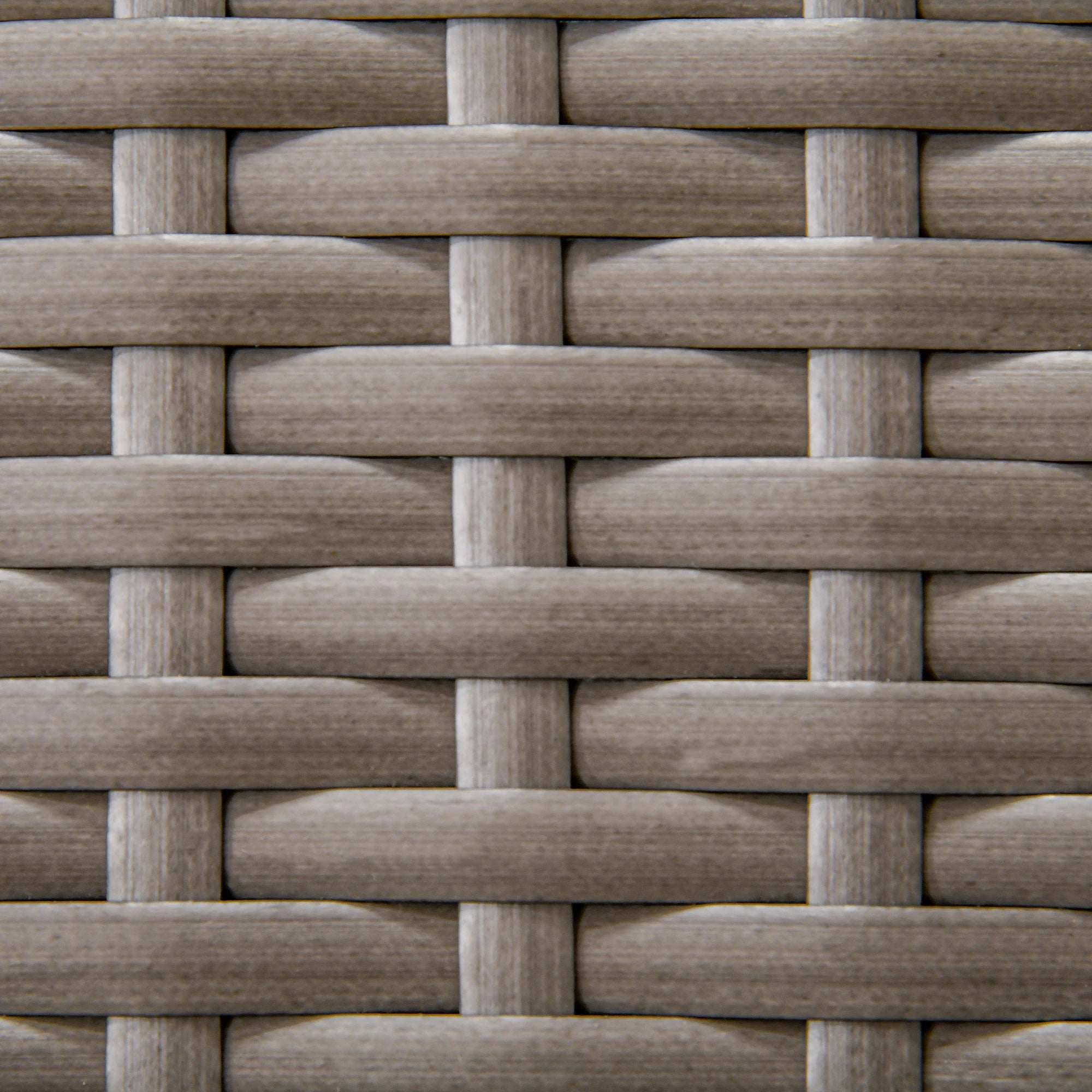 Wicker Dining Table, 34 Inch, Outdoor PE Rattan, Umbrella Hole, Light Grey Patio Side Tables at Gallery Canada