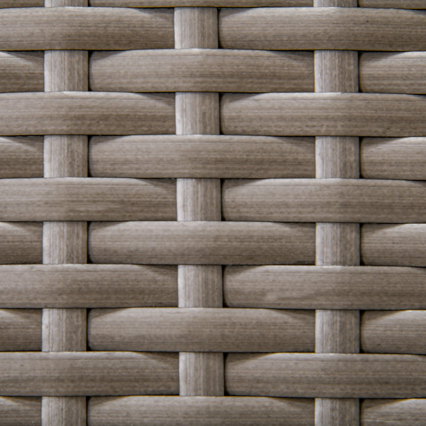 Wicker Dining Table, 34 Inch, Outdoor PE Rattan, Umbrella Hole, Light Grey Patio Side Tables at Gallery Canada