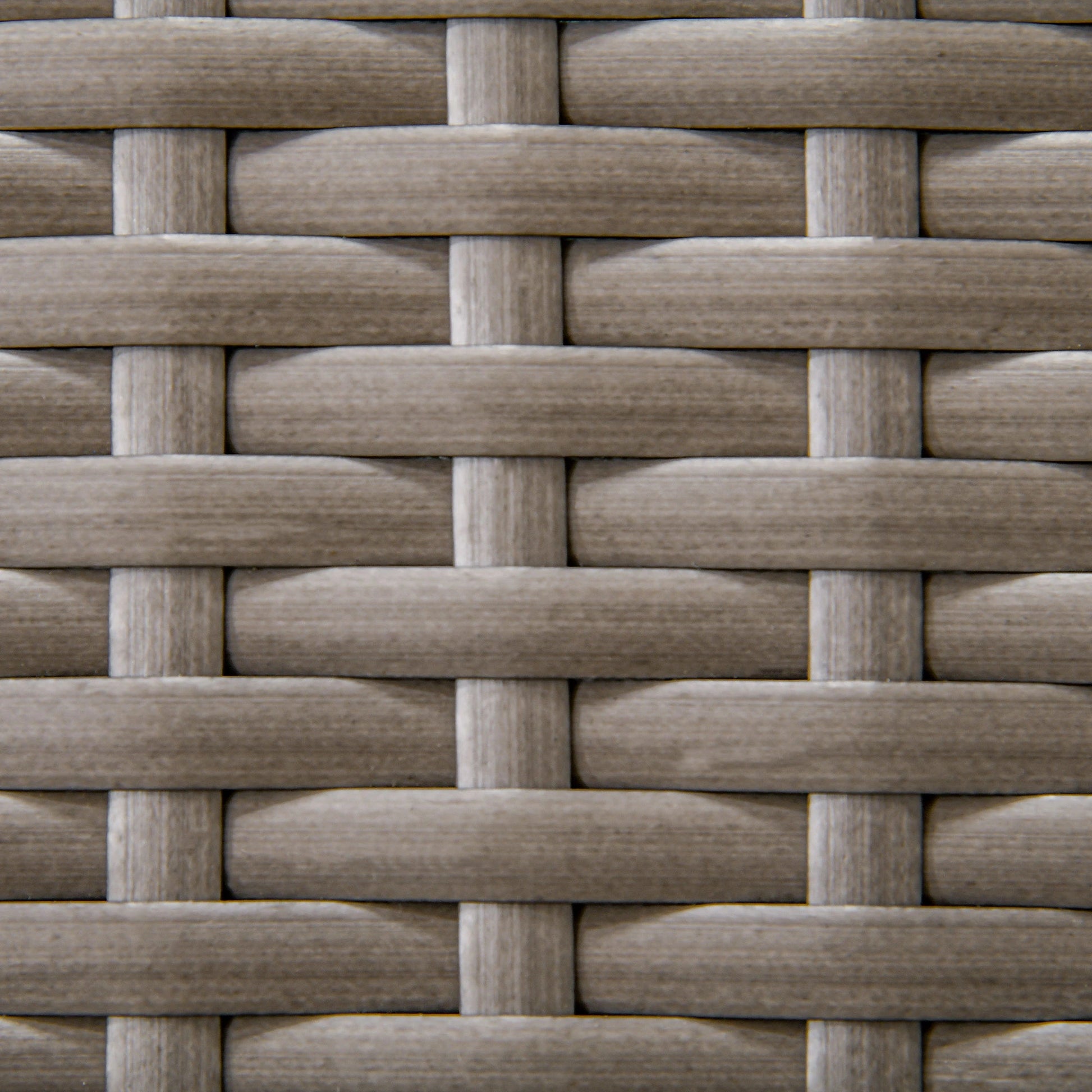 Wicker Dining Table, 34 Inch, Outdoor PE Rattan, Umbrella Hole, Light Grey Patio Side Tables at Gallery Canada