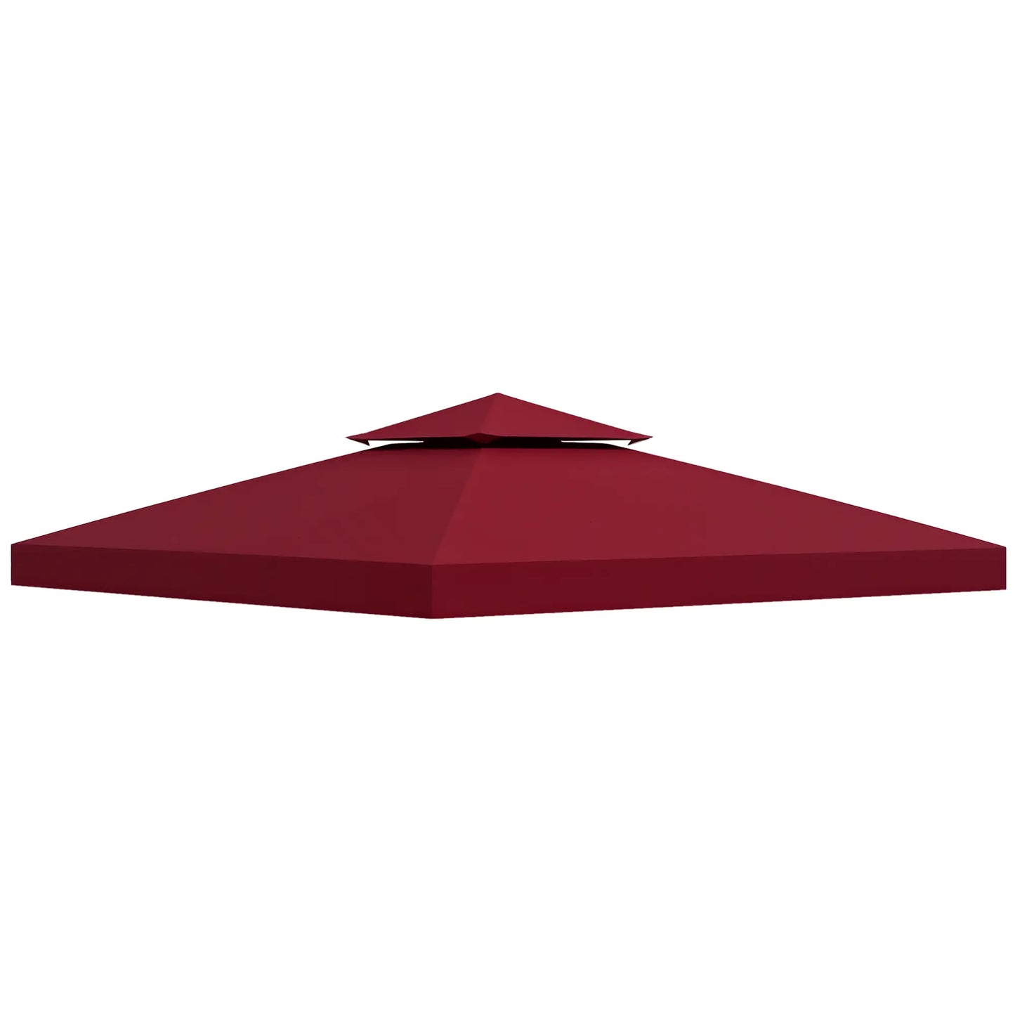 10' x 10' Square 2-Tier Gazebo Canopy Cover, Wine Red Gazebo Canopy Replacement Red at Gallery Canada