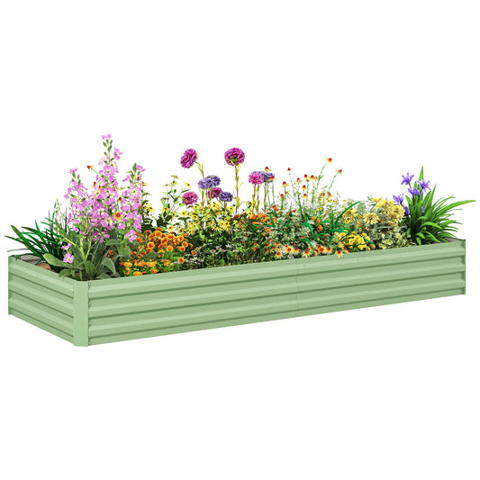 95" X 36" X 12" Galvanized Raised Garden Bed, Green Galvanized Planter Boxes Light Green at Gallery Canada