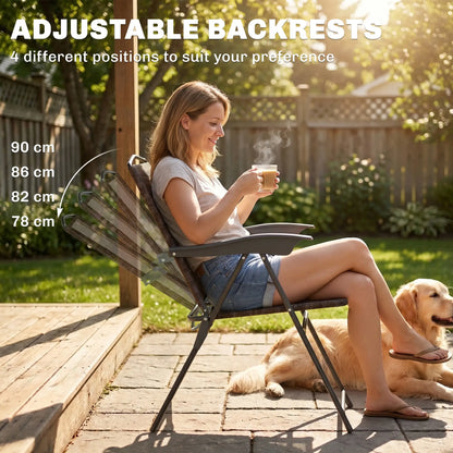 Folding Outdoor Bistro Set, Patio Table and Chairs, Brown Bistro Sets at Gallery Canada