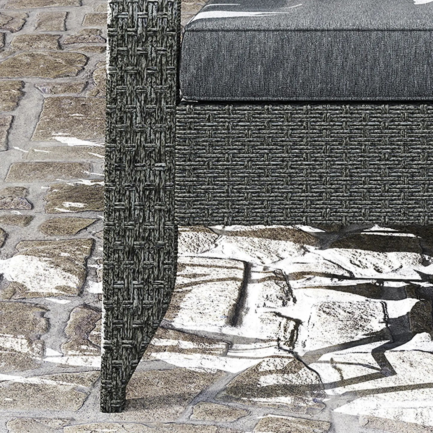 Wicker Adirondack Chair, PE Rattan Outdoor Fire Pit Chair, Heather Grey Patio Chairs at Gallery Canada