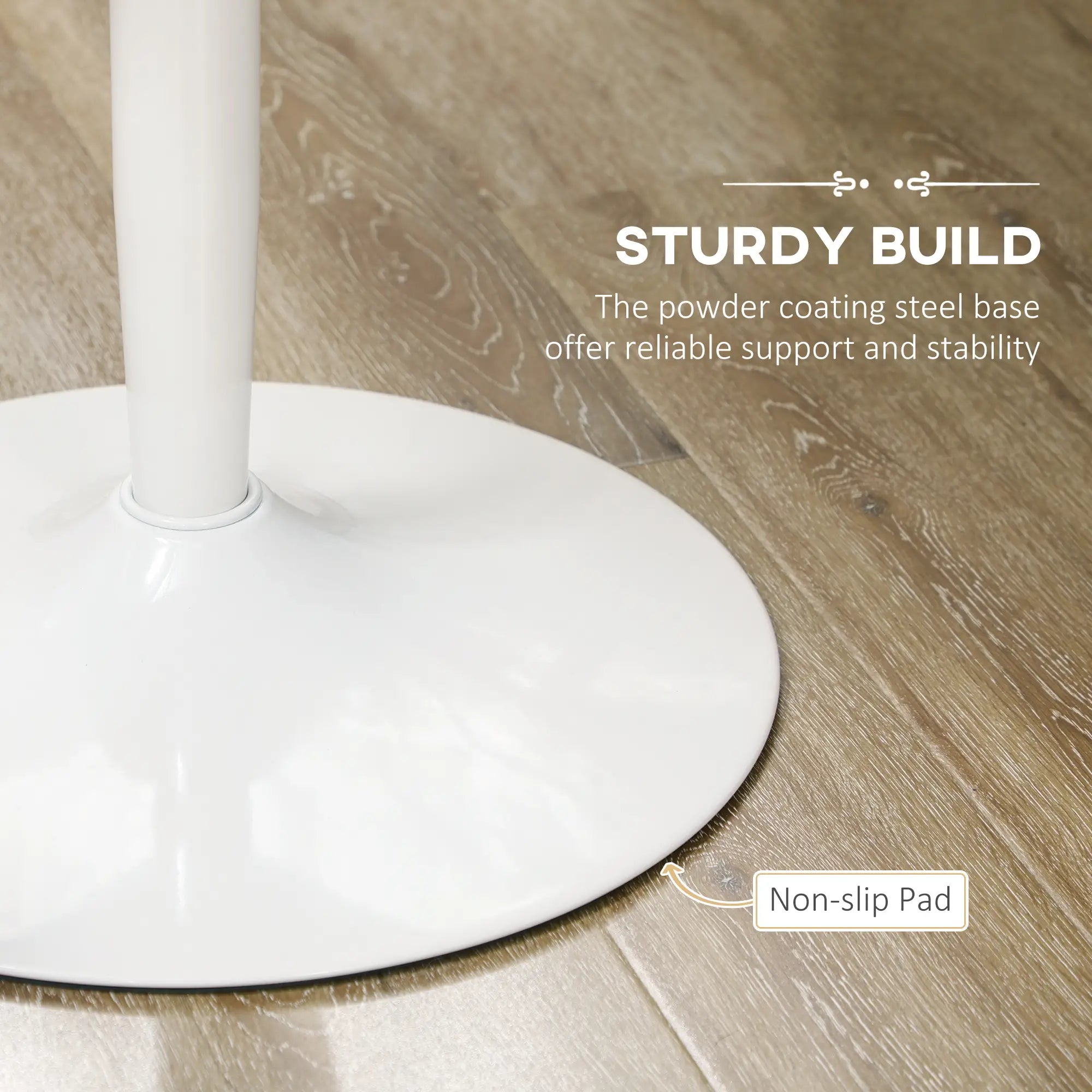 Modern Kitchen Table For 2, Round Dining Table With Steel Base, White Dining Tables at Gallery Canada