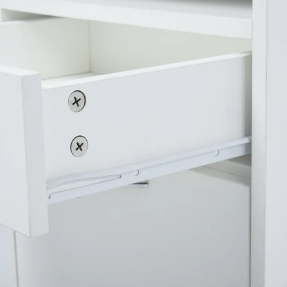 24" Small Filing Cabinet, Open Compartment, Drawer, Wheels, White Office Cabinets & Cupboards at Gallery Canada