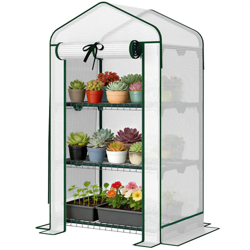 Mini Greenhouse With Screen Roof, 27.6