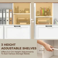 2 Drawer Mobile Filing Cabinet with Wheels, Walnut and White, Walnut and White