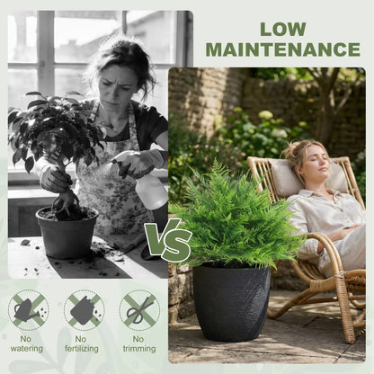 Artificial Boston Ferns, UV-Resistant Fake Plants, Indoor Outdoor Decor, Set of 2 Artificial Trees at Gallery Canada