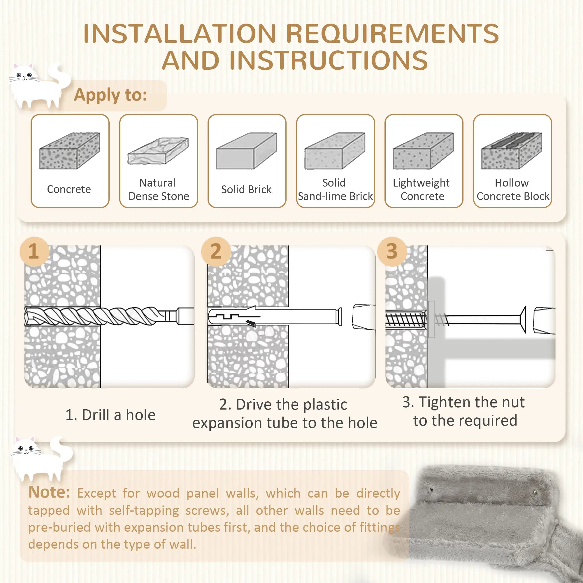 4Pcs Cat Wall Shelf with Scratching Post, Soft Ladder, Hammock, Grey Cat Climbing Wall at Gallery Canada