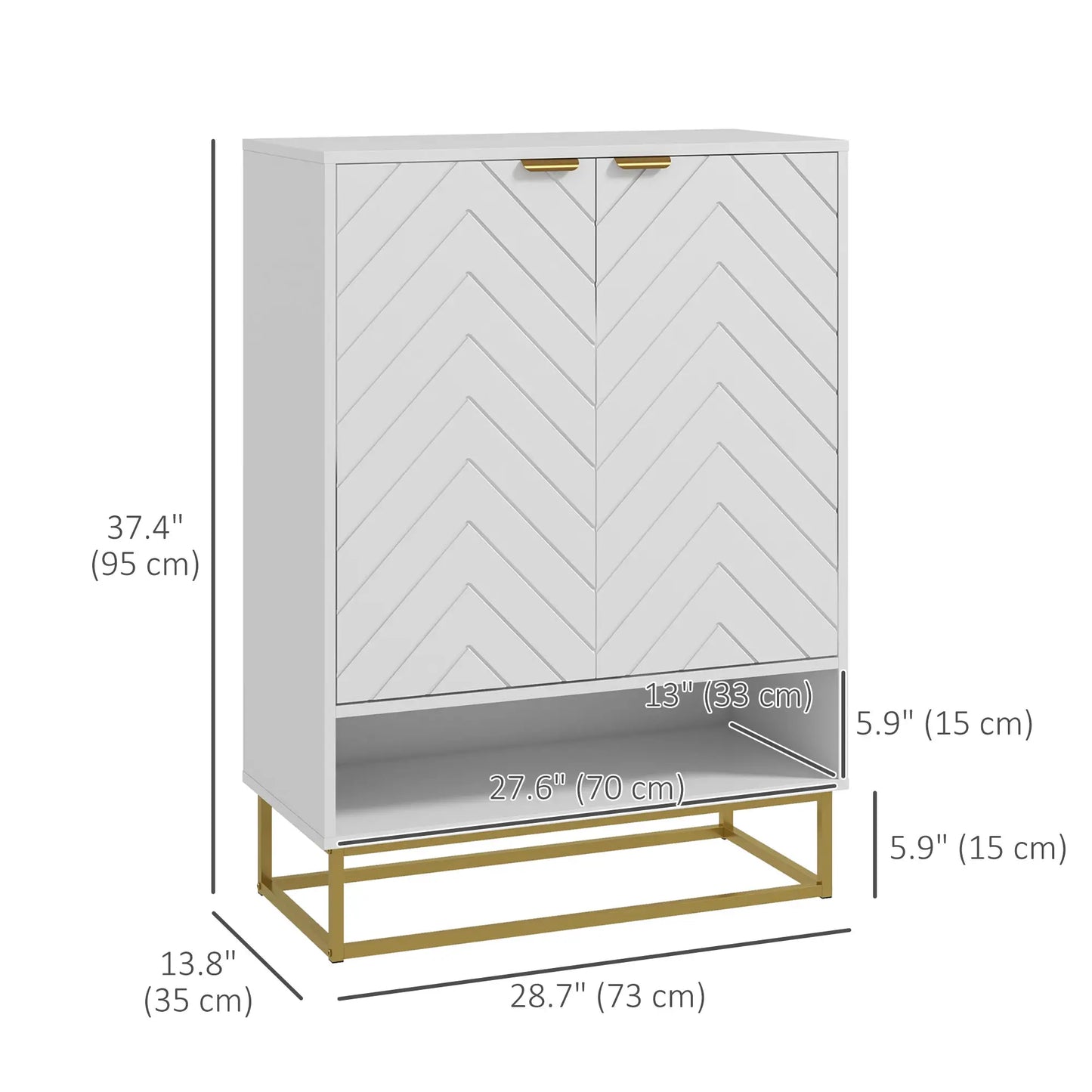 Entryway Shoe Cabinet, Adjustable Shelf for 12 Pairs, White Shoe Storage Cabinets & Racks at Gallery Canada