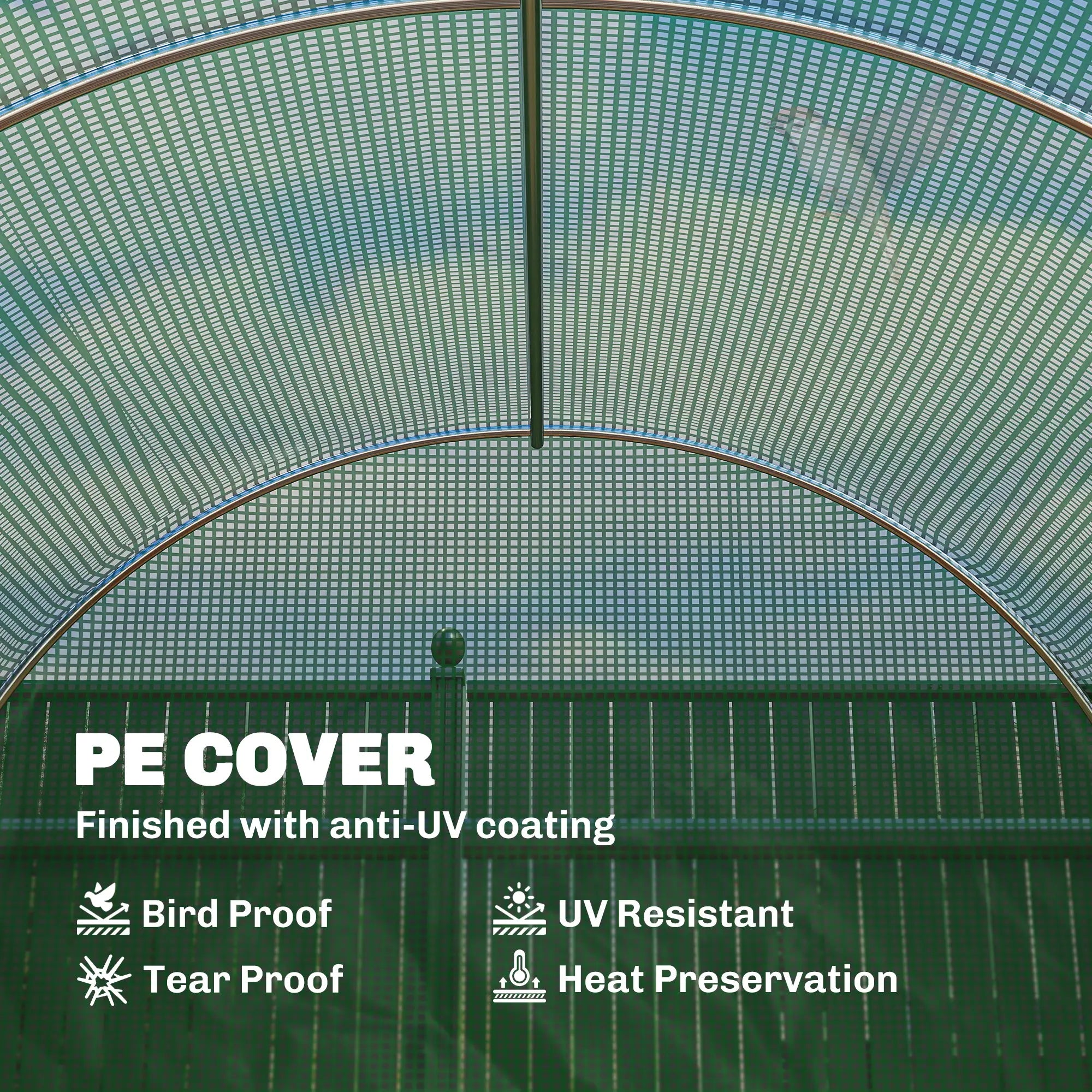 13' x 6' x 6' Walk-In Greenhouse, PE Cover, Green Walk In Greenhouses at Gallery Canada