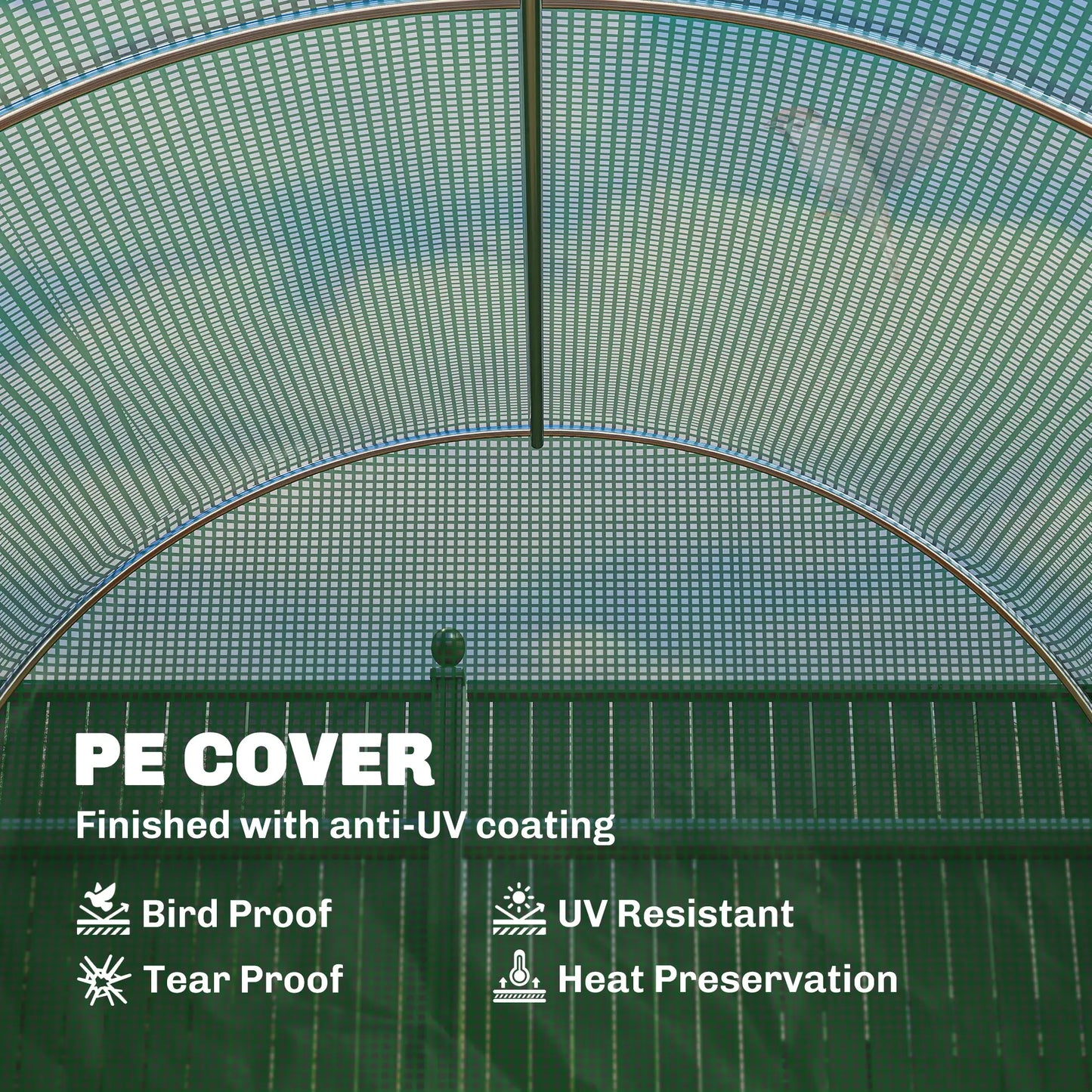 13' x 6' x 6' Walk-In Greenhouse, PE Cover, Green Walk In Greenhouses at Gallery Canada