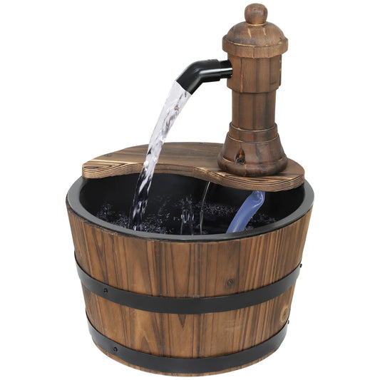 Outdoor Garden Fountain with Electric Pump, Carbonized Water Fountains Carbonized at Gallery Canada