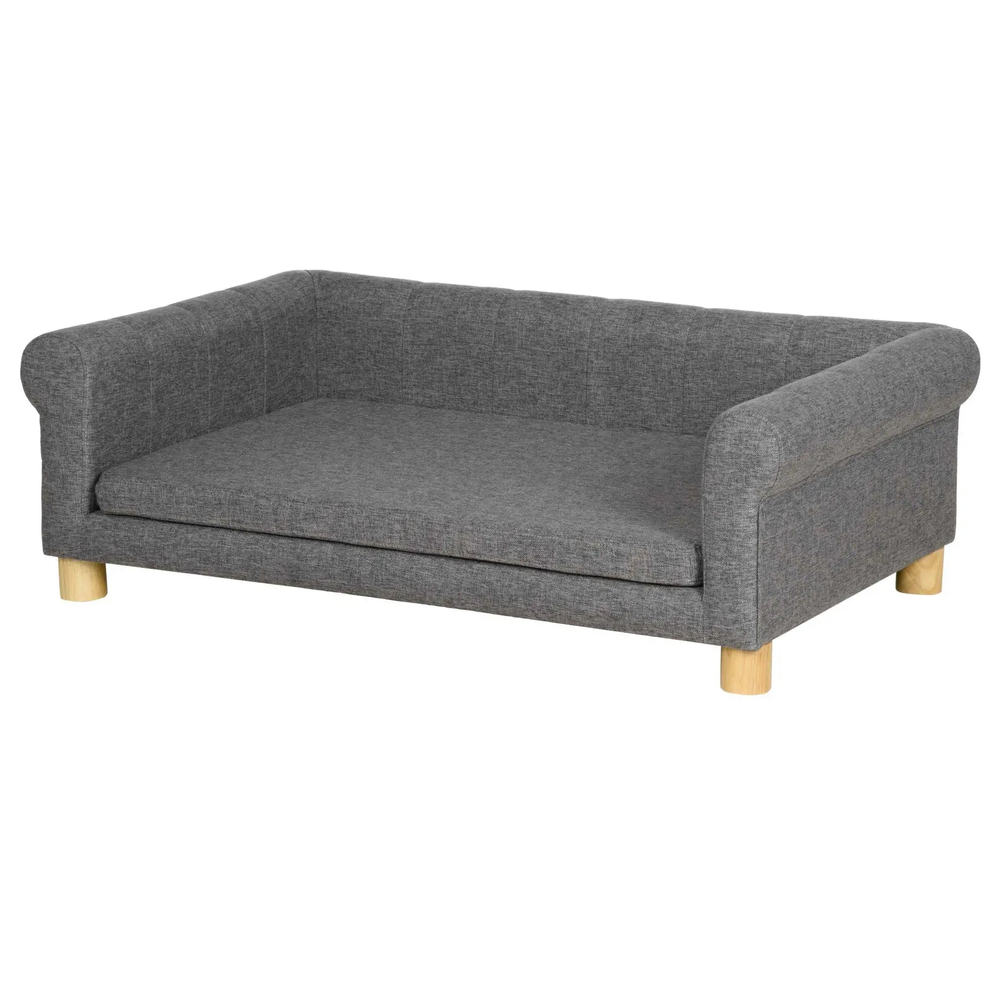 Modern Pet Sofa, Medium Large Dog Bed, Removable Cushion, Dark Grey Dog Sofas at Gallery Canada