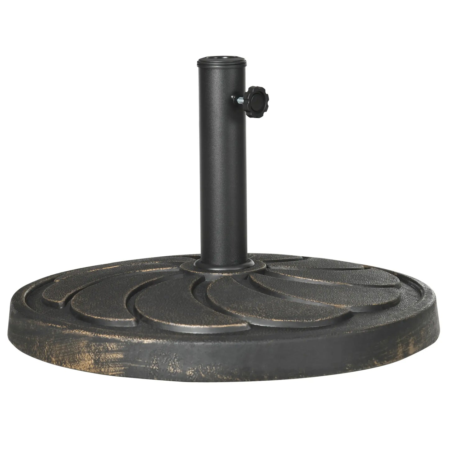 40 lb Heavy Duty Patio Umbrella Base, 21" Round, Bronze Umbrella Bases Bronze at Gallery Canada