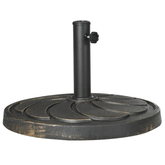 40 lb Heavy Duty Patio Umbrella Base, 21" Round, Bronze Umbrella Bases Bronze at Gallery Canada