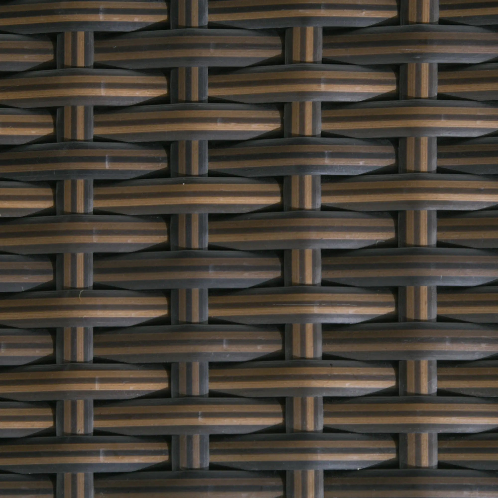 34 Inch Outdoor PE Rattan Dining Table, Umbrella Hole, Mixed Brown, Brown Patio Side Tables at Gallery Canada