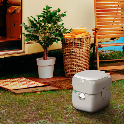 5.8 Gallon Portable Toilet With Level Indicator, Anti-Leak Pump Camping Toilets at Gallery Canada