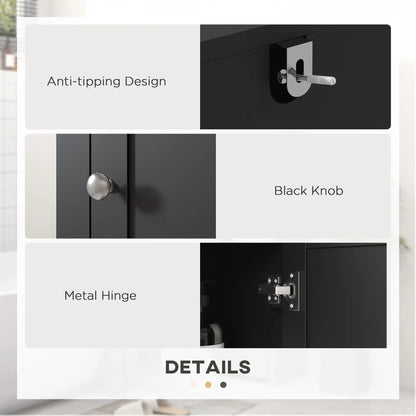 Tall Medicine Cabinet, Freestanding Bathroom Storage, Black Bathroom Cabinets at Gallery Canada