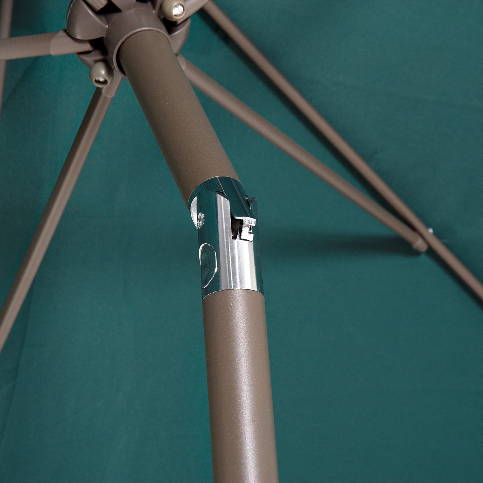 6.5x10ft Rectangle Aluminum Tilt Patio Umbrella, Green Sun Umbrellas at Gallery Canada