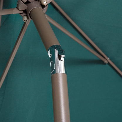 6.5x10ft Rectangle Aluminum Tilt Patio Umbrella, Green Sun Umbrellas at Gallery Canada