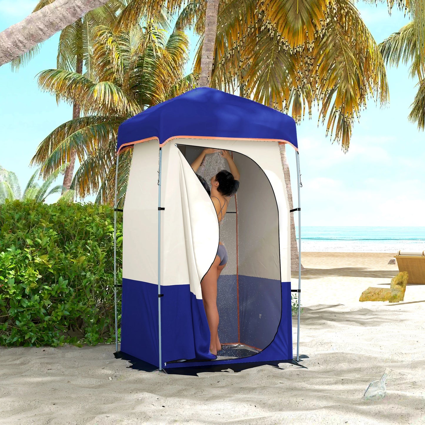 Camping Shower Tent, Portable Privacy Shelter, Blue Camping Tents at Gallery Canada
