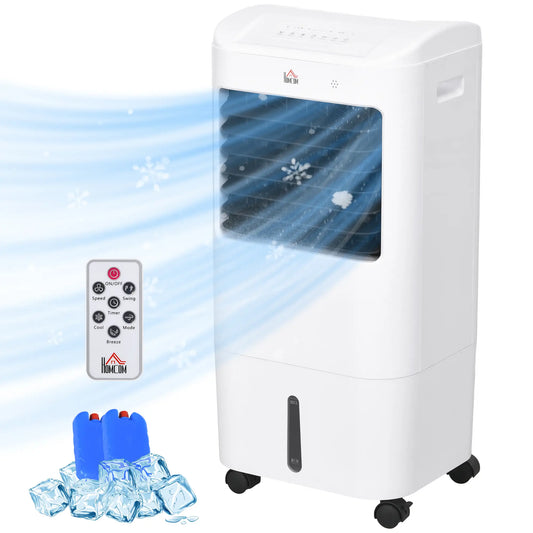Tower Cooling Fan with Ice Pack, Remote, 3 Modes, 3 Speeds, 7.5H Timer, White Tower Fans White, Black at Gallery Canada