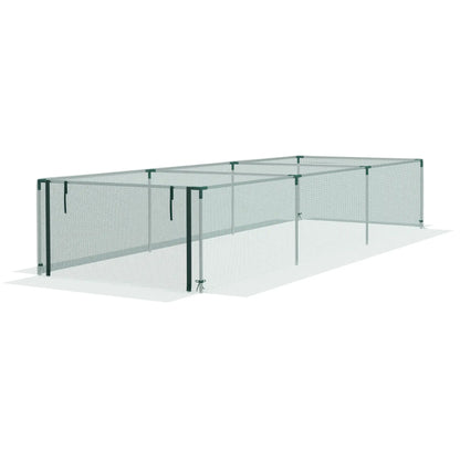 Plant Protection Cage, 12.2' x 4.1', Galvanised Steel Frame, Zipper Roll-Up Door Greenhouses Green at Gallery Canada