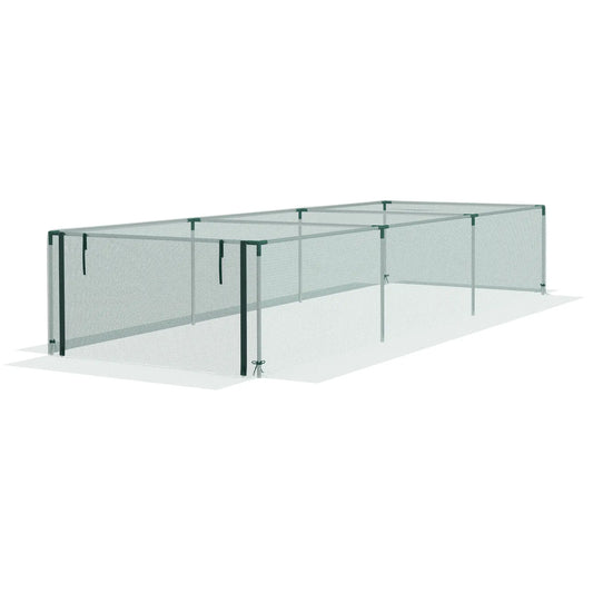 Plant Protection Cage, 12.2' x 4.1', Galvanised Steel Frame, Zipper Roll-Up Door Greenhouses Green at Gallery Canada