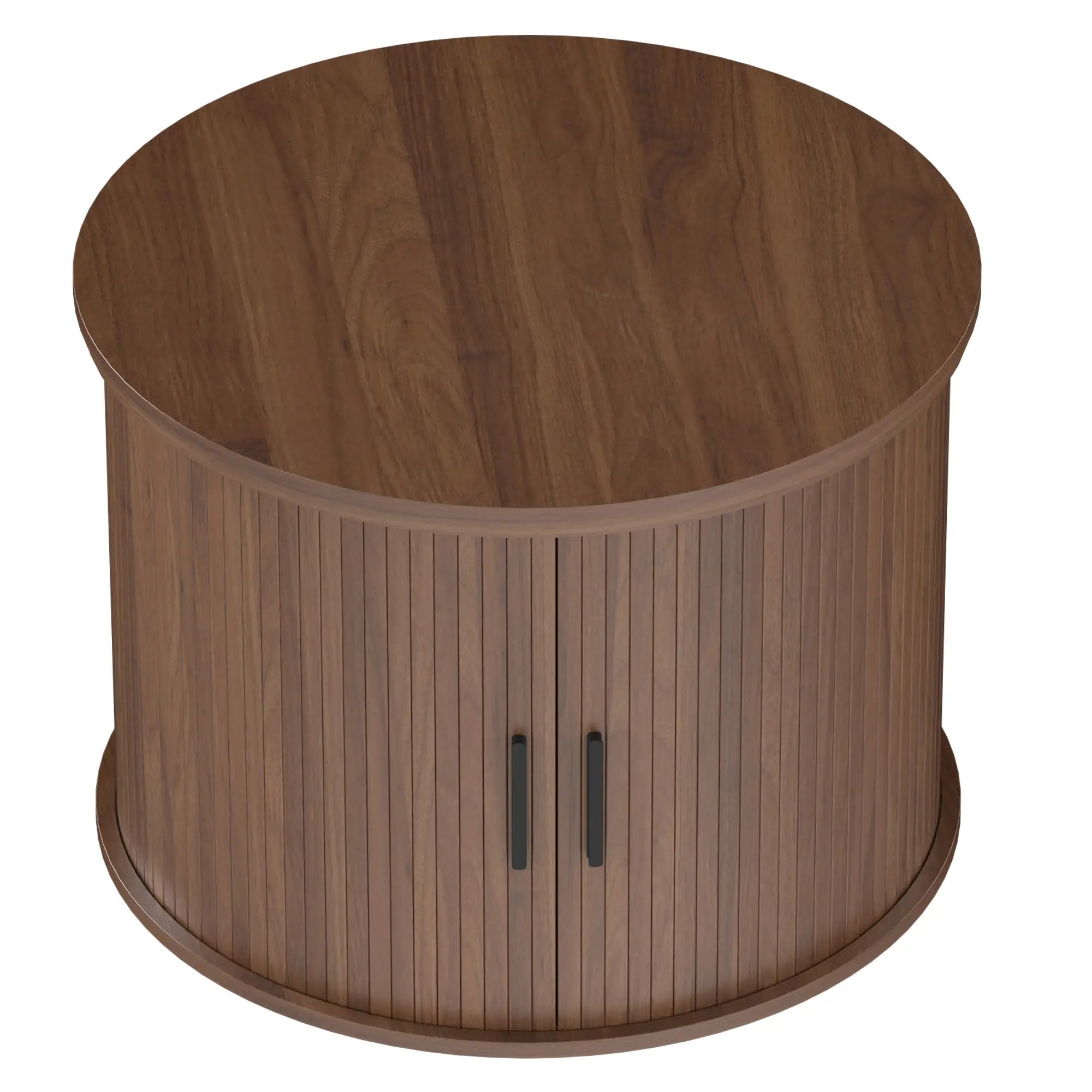 Lift Top Coffee Table, Round, Storage, Sliding Door, Walnut Brown Coffee Tables at Gallery Canada