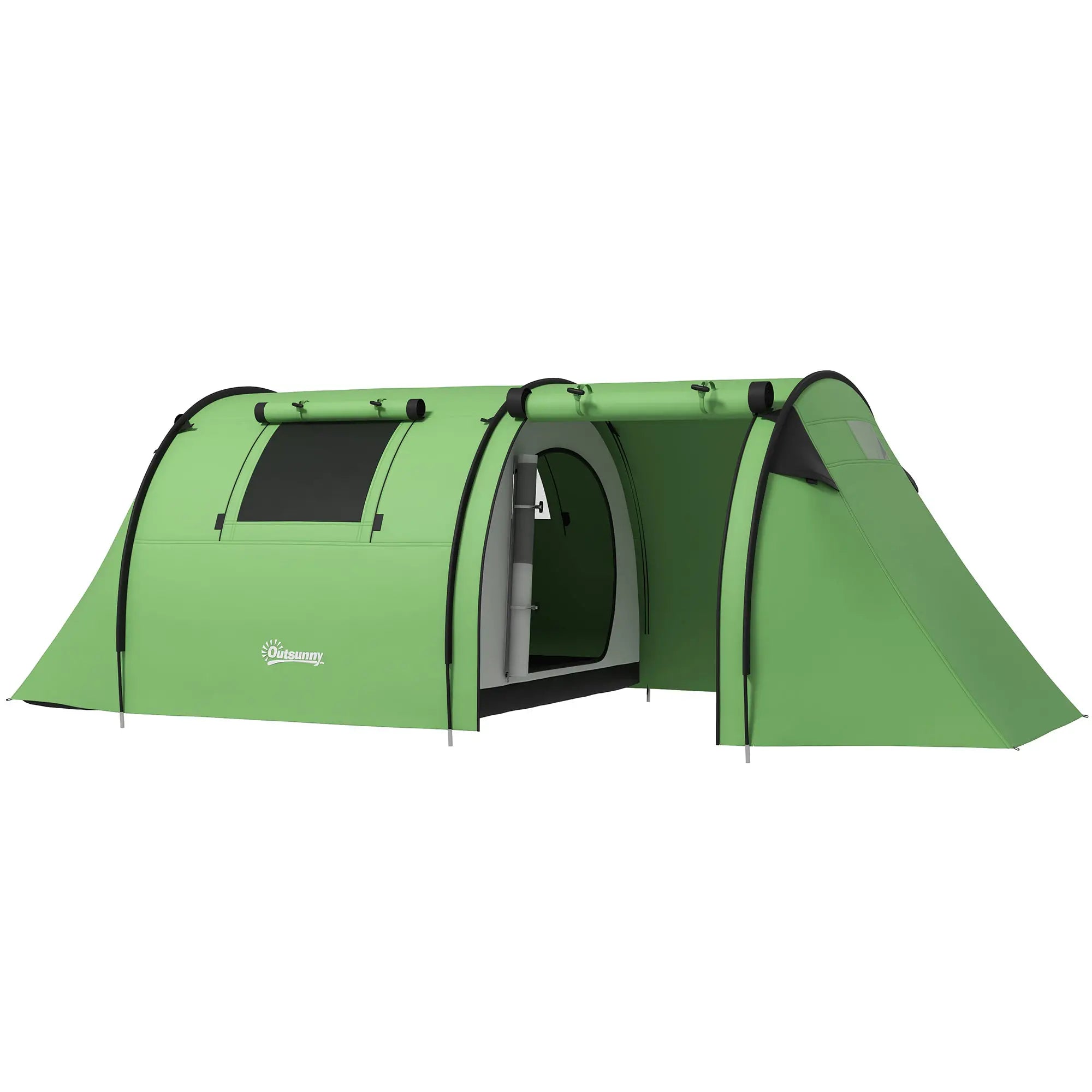 3-4 Person Camping Tent, 2 Rooms, 3000mm Waterproof, Dark Green Camping Tents Dark Green at Gallery Canada